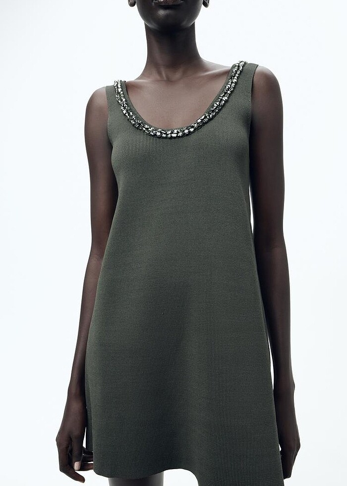 Zara Taşlı Elbise - Görsel 3