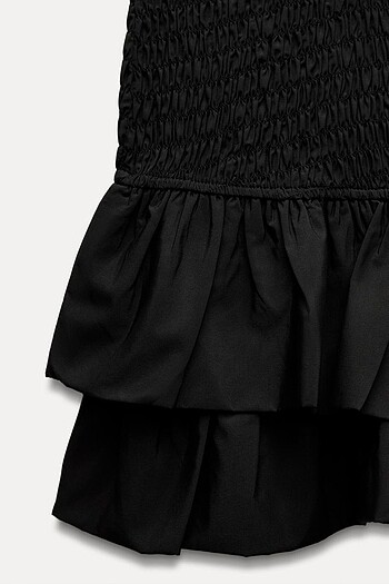 Zara Siyah Renkli Poplin Elbise - Görsel 8