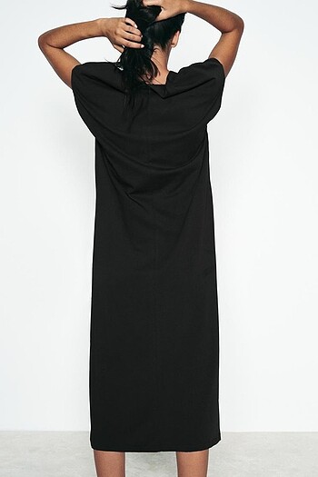 Zara Siyah Renkli Elbise - Görsel 4