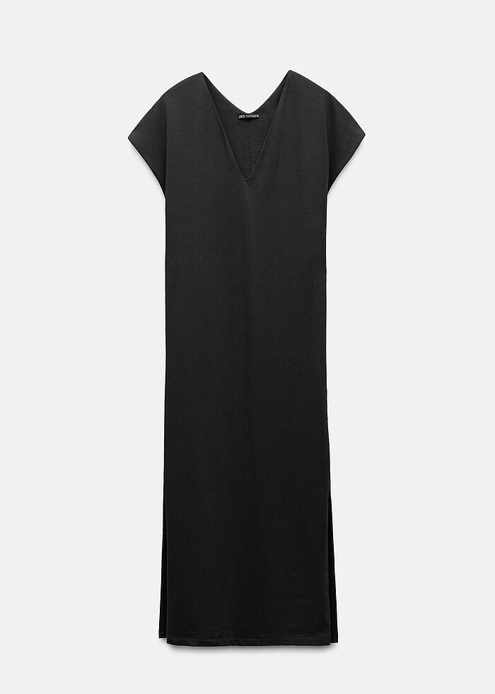 Zara Siyah Renkli Elbise - Görsel 5