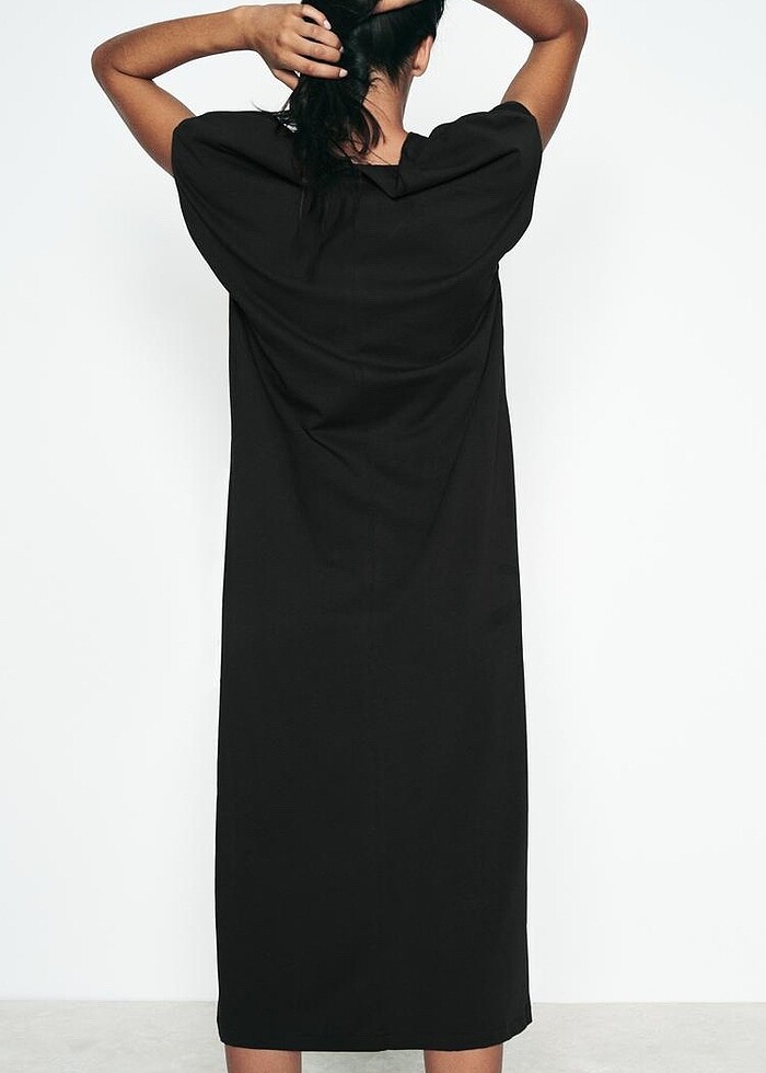 Zara Siyah Renkli Elbise - Görsel 4