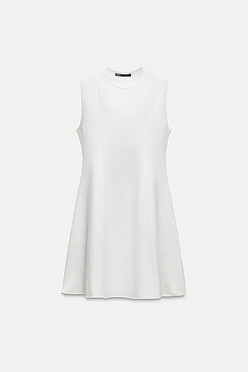 Zara Beyaz Renkli Elbise - Görsel 4