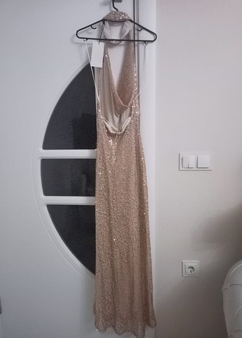 Zara Gold ve Pembe Karışımı Pullu Elbise - Görsel 9