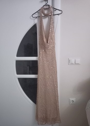 Zara Gold Rengi Pullu Elbise - Görsel 8