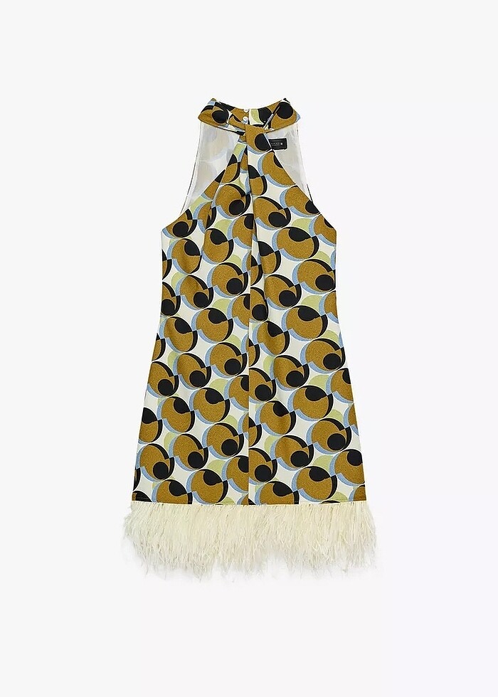 Zara Desenli Elbise - Görsel 4