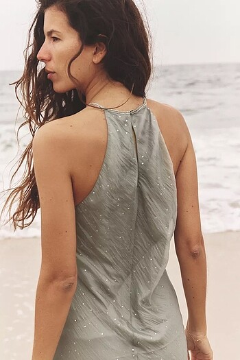 Zara Gri Renkli Elbise - Görsel 5