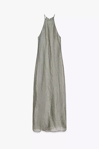 Zara Gri Renkli Elbise - Görsel 8