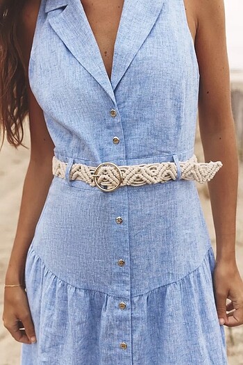 Zara Mavi Renkli Elbise - Görsel 3