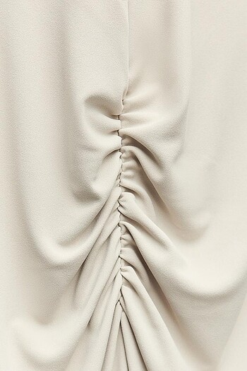 Zara Bej Rengi Elbise - Görsel 8