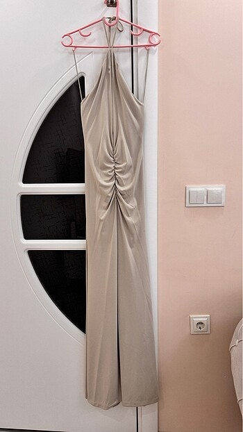 Zara Bej Rengi Elbise - Görsel 9