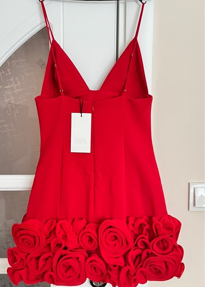 Zara Çiçek Kabartmalı Elbise - Görsel 5