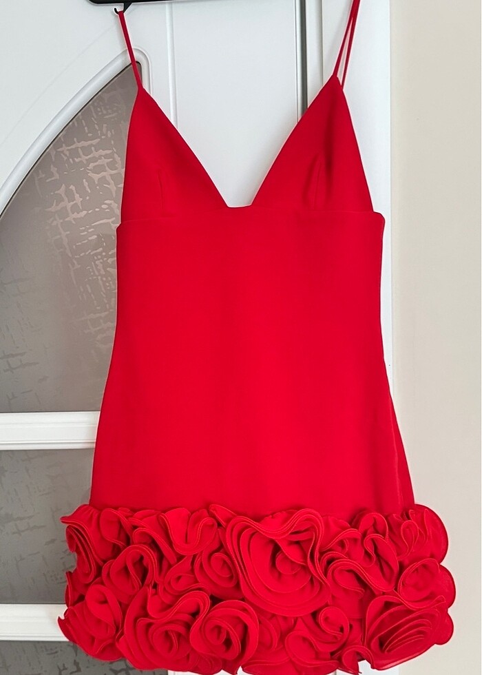 Zara Çiçek Kabartmalı Elbise - Görsel 4