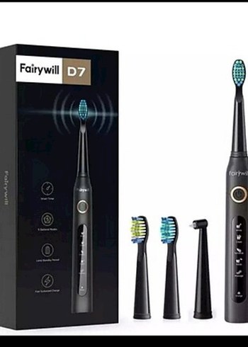 Fairywill D7 Siyah Şarjlı Diş Fırçası 2 adet