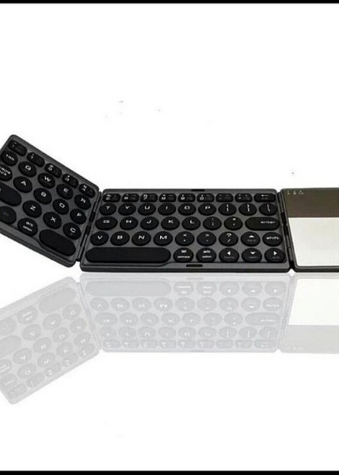 Katlanabilir Bluetooth Klavye Dokunmatik Yüzeyli Kablosuz Tuş Ta - Görsel 3