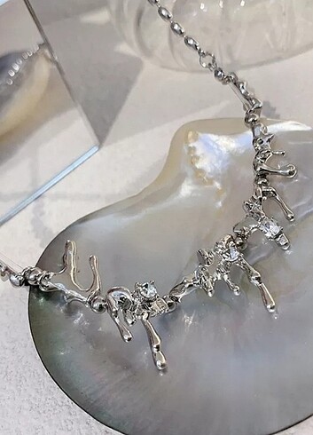 sıvı akışkan punk chocker kolye