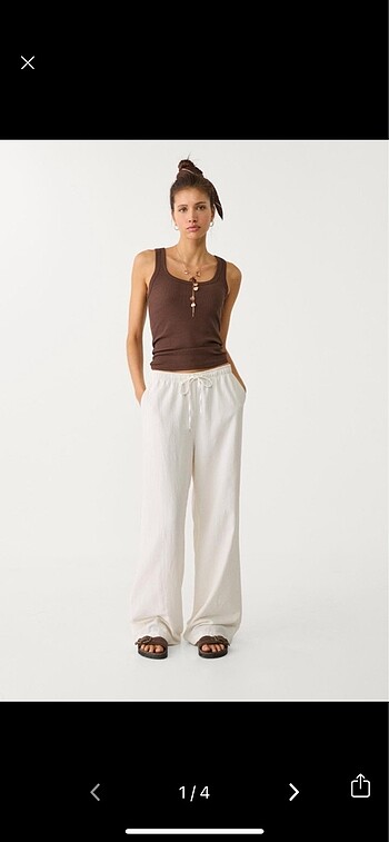 Stradivarius keten pantolon