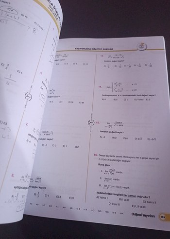 Orijinal AYT Matematik Soru Bankası