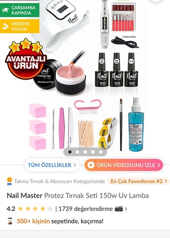 Protez Tırnak Seti 150W UV Lamba - Görsel 3