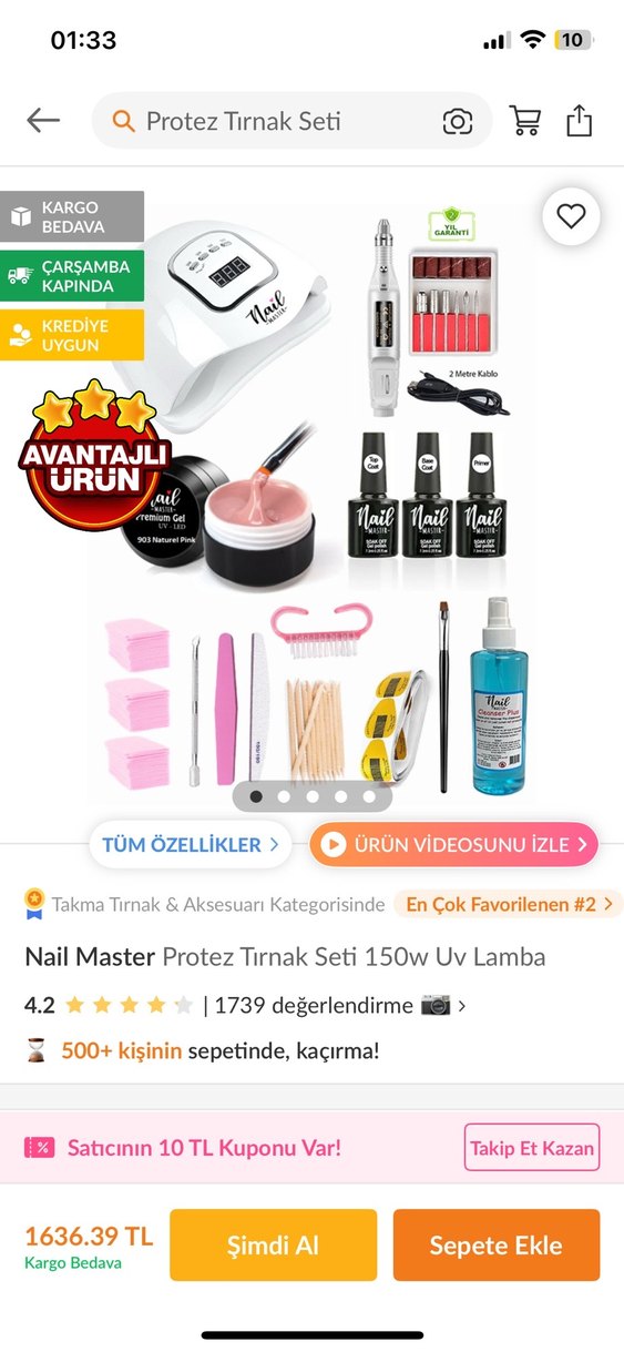 Protez Tırnak Seti 150W UV Lamba - Görsel 3