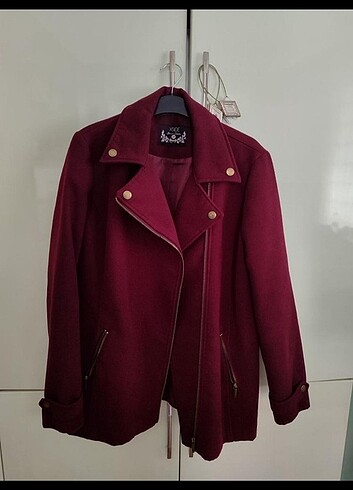 44 Beden bordo Renk Kaşe kaban