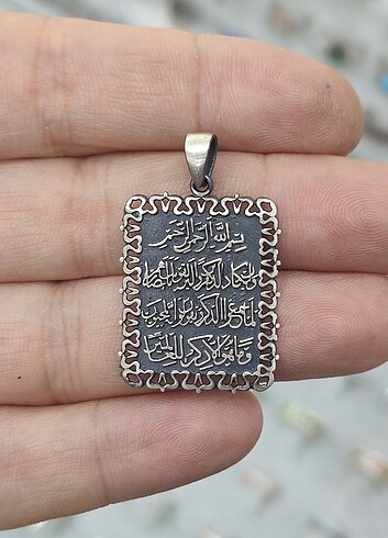 925 AYAR GÜMÜŞ NAZAR AYETİ KOLYE UCU