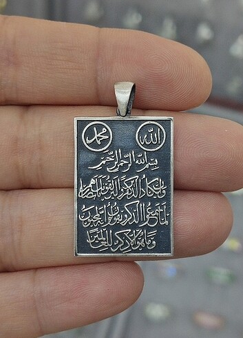 925 AYAR GÜMÜŞ AYETEL KÜRSİ KOLYE UCU