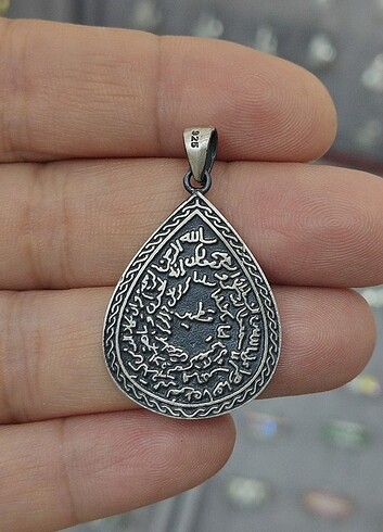  Beden 925 AYAR GÜMÜŞ NAZAR VE KITMİR DUASI KOLYE UCU