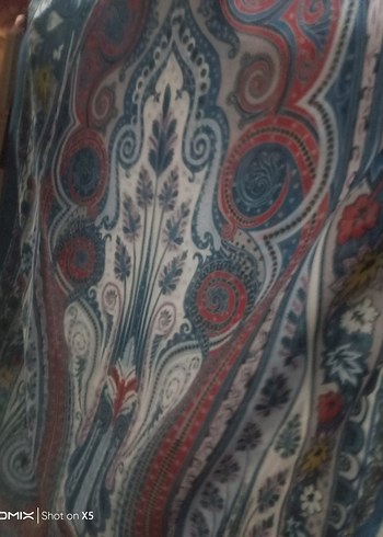 Armine Bohem Paisley Desenli Uzun Sal