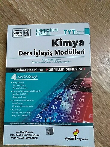 Aydın yayınları tyt kimya modülleri