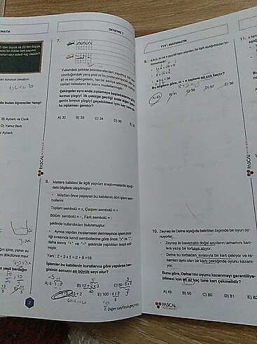 Beden Pascal yayınları tyt matematik denemesi