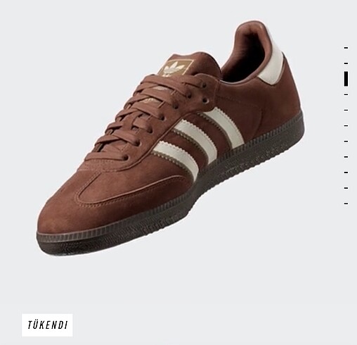 Adidas Adidas samba og bordo kahverengi arası
