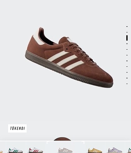 36,5 Beden Adidas samba og bordo kahverengi arası