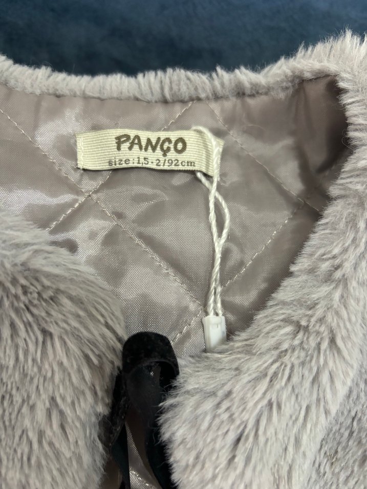 Kız Çocuk Gri Kürklü Yelek 1,5-2 Yaş - Görsel 2