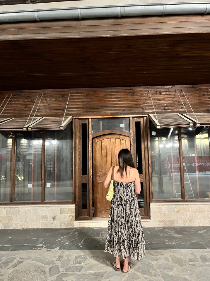 Bohem Desenli Uzun boyundan bağlamalı Elbise - Görsel 4