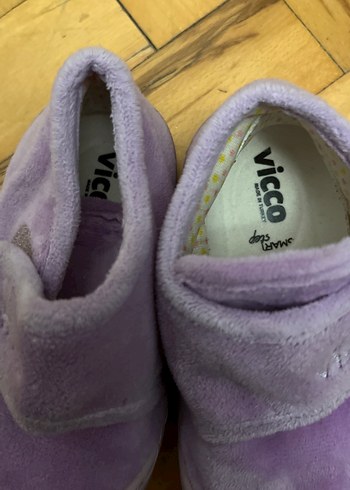 Kız Çocuk Mor Cırt Cırtlı Sıcak Terlik - Görsel 2