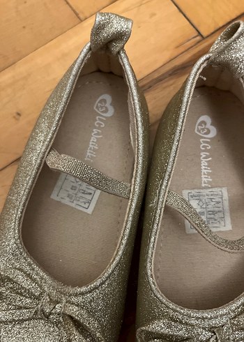 Kız Çocuk Altın Renk Parlak Fiyonk Detaylı Babet - Görsel 2