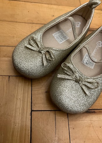 Kız Çocuk Altın Renk Parlak Fiyonk Detaylı Babet - Görsel 3