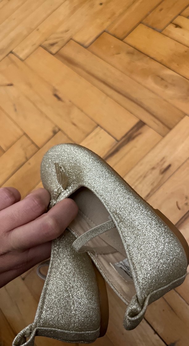 Kız Çocuk Altın Renk Parlak Fiyonk Detaylı Babet - Görsel 5