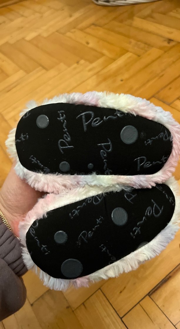 Kız Çocuk Peluş Ev Terliği, Çok Renkli - Görsel 2