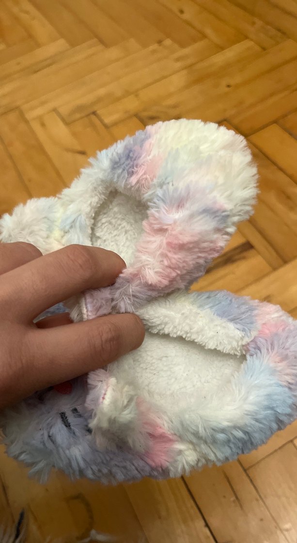 Kız Çocuk Peluş Ev Terliği, Çok Renkli - Görsel 3