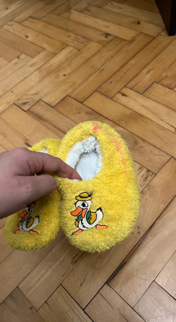 Sarı Nakışlı Kız Çocuk Sıcak Terlik - Görsel 3