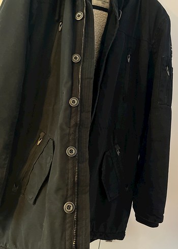 Siyah Düğmeli Erkek Midi Mont - Görsel 5