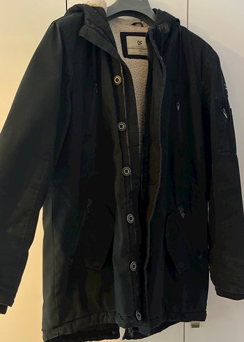 Siyah Düğmeli Erkek Midi Mont - Görsel 3