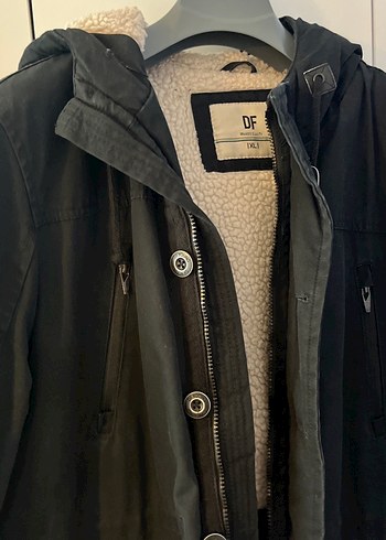 Siyah Düğmeli Erkek Midi Mont - Görsel 4