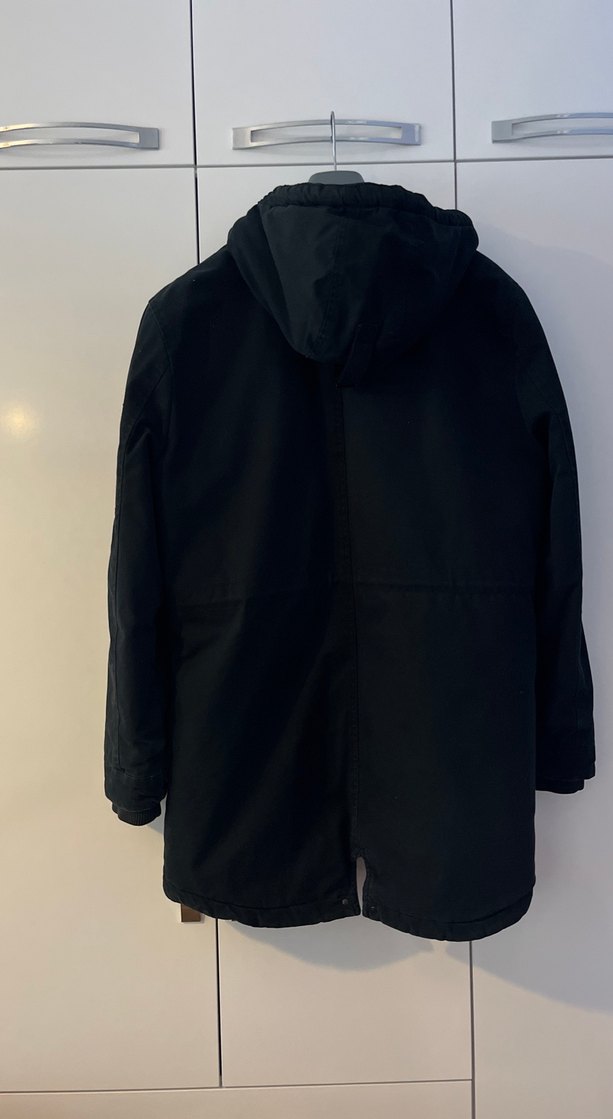 Siyah Düğmeli Erkek Midi Mont - Görsel 2