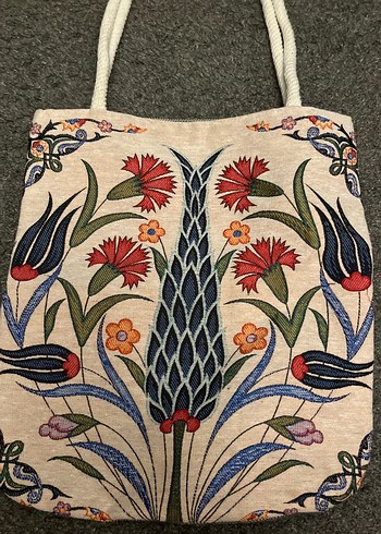 Çiçek Desenli Bohem Kadın Kumaş Çanta - Görsel 2