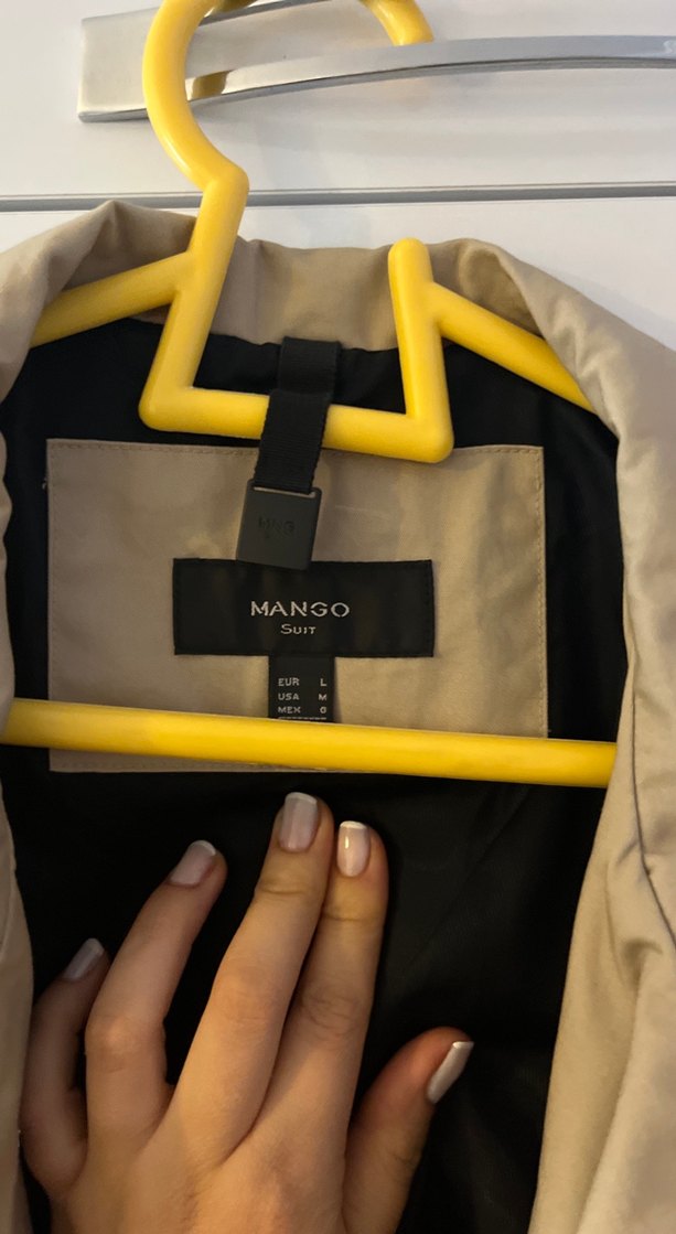 Bej Siyah Kemerli Midi Trençkot - Görsel 3