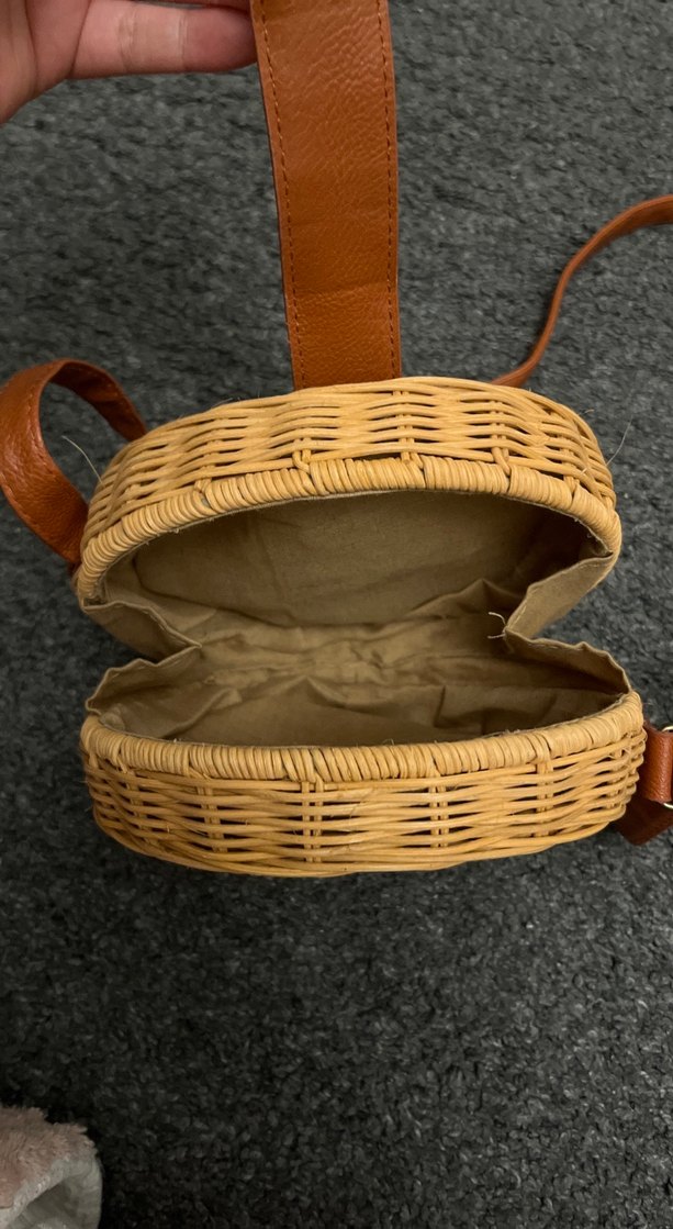 Bej Örgü Kadın Çapraz Çanta - Görsel 5