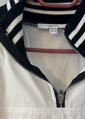 Kadın Beyaz Fermuarlı Uzun Kollu Spor Gömlek - Görsel 3