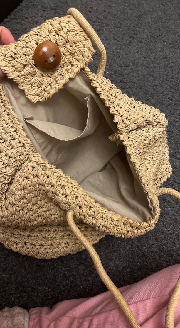 Bej Örgü Kadın Çanta - Görsel 4